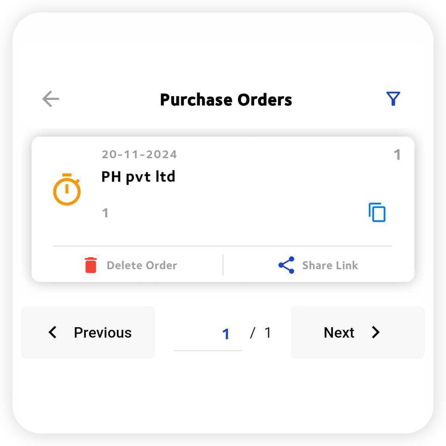 Working Bee Purchase Orders